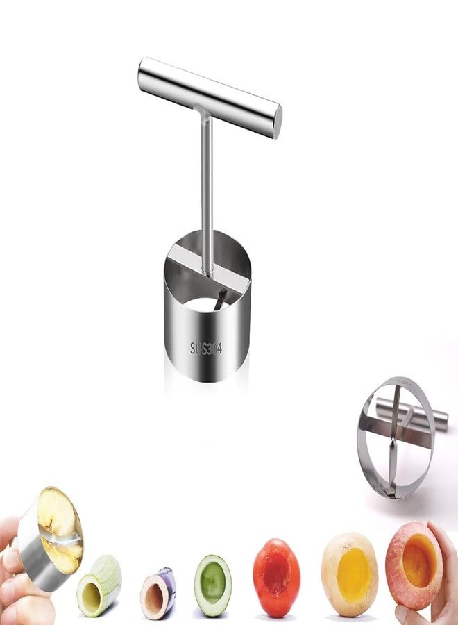 TASKHOUSE أداة إزالة بذور الفاكهة والخضراوات من تاسك هاوس، مصنوعة من الفولاذ المقاوم للصدأ، بمقبض مريح، مناسبة للمطبخ (قطعة واحدة). - Image 1